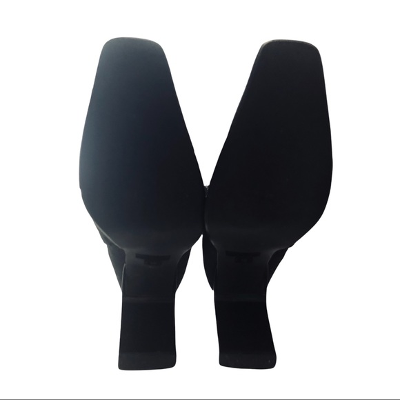 RARE VTG FUBU High Heeled Boots Black Flame Rhinestones Exotic Women’s Size 9 - Picture 6 of 6